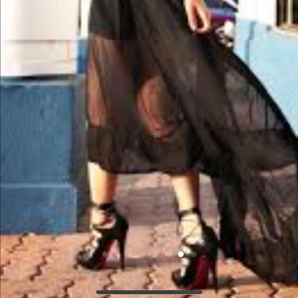 Louboutin Bloody Mary Black Ankle Boots - Picture 7 of 8